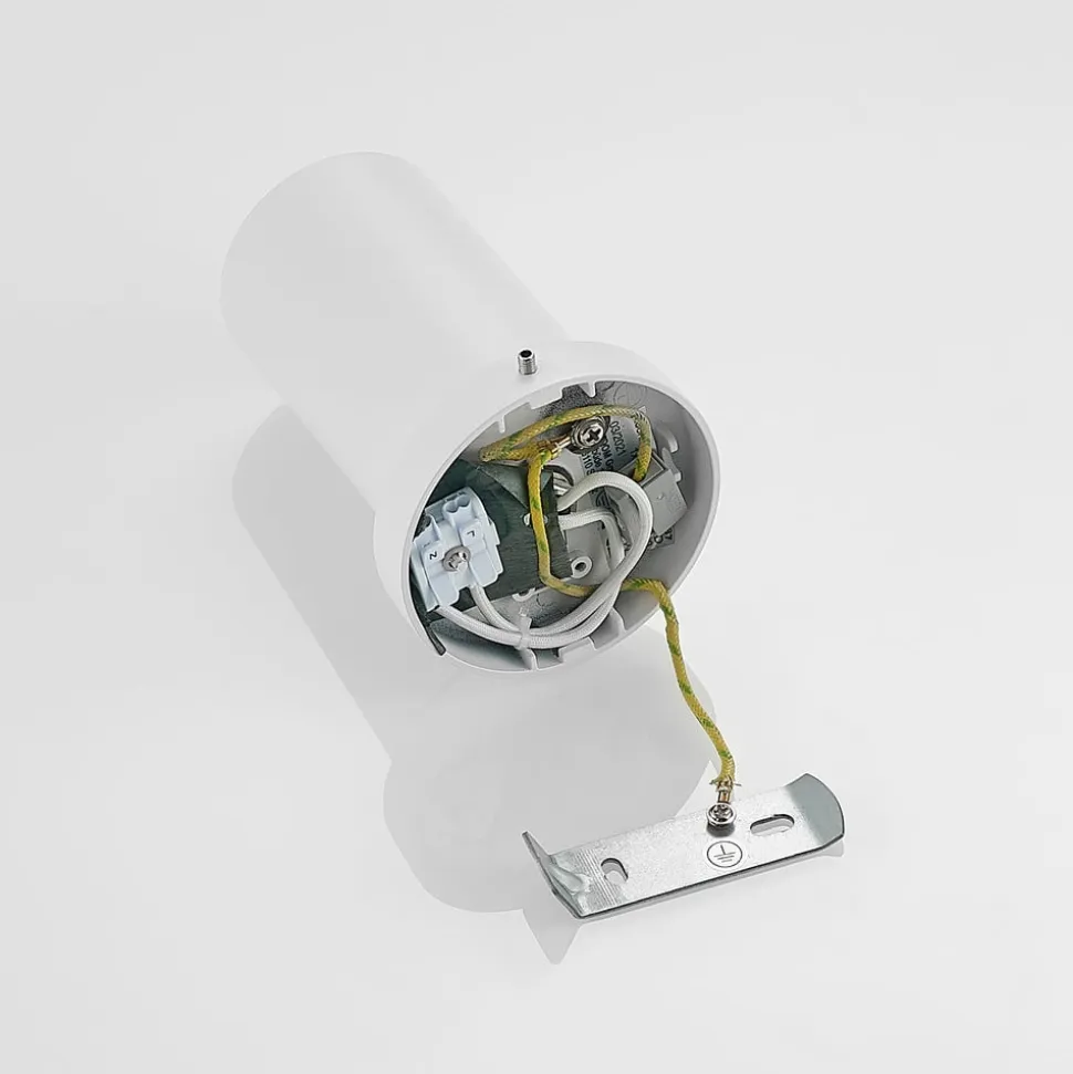 Arcchio spotlight Brinja, hvid, rund, 12 cm høj, Ø 6 cm