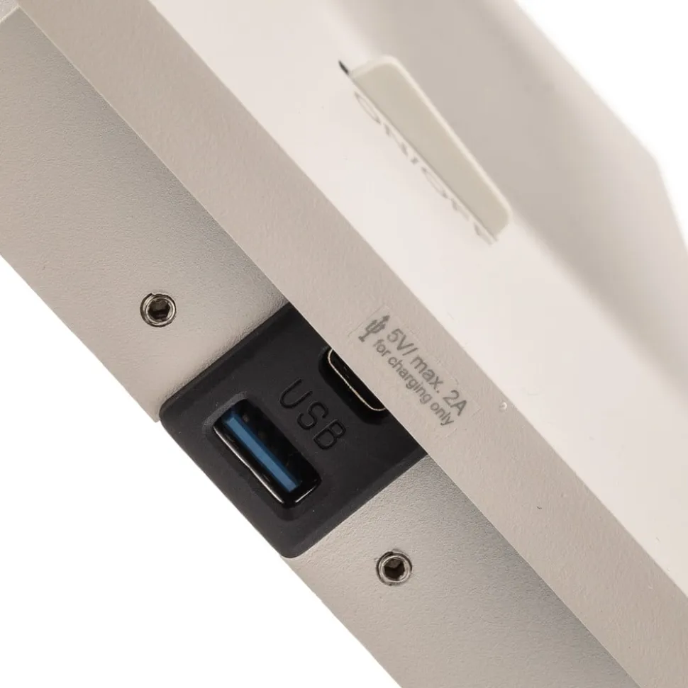 Arcchio spotlight Brinja, hvid, metal, USB-C, afbryder, GU10