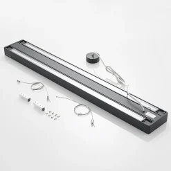 Arcchio Susi LED-kontorhængelampe, sort, 120 cm, 4000K, DALI