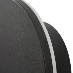 Arcchio udendørs LED-væglampe Gravo, Ø 16 cm, sort, IP65