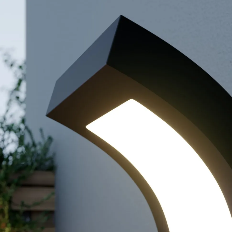 Arcchio udendørs LED-væglampe Advik, IP65, antracit, metal
