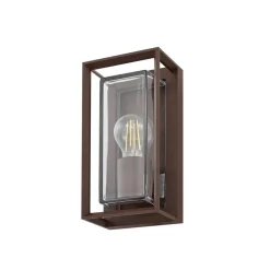 Arcchio udendørs væglampe Ismera, rustfarvet, IP65, glas, E27