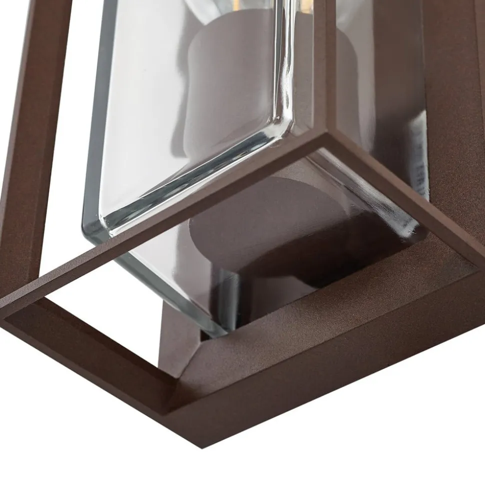 Arcchio udendørs væglampe Ismera, rustfarvet, IP65, glas, E27