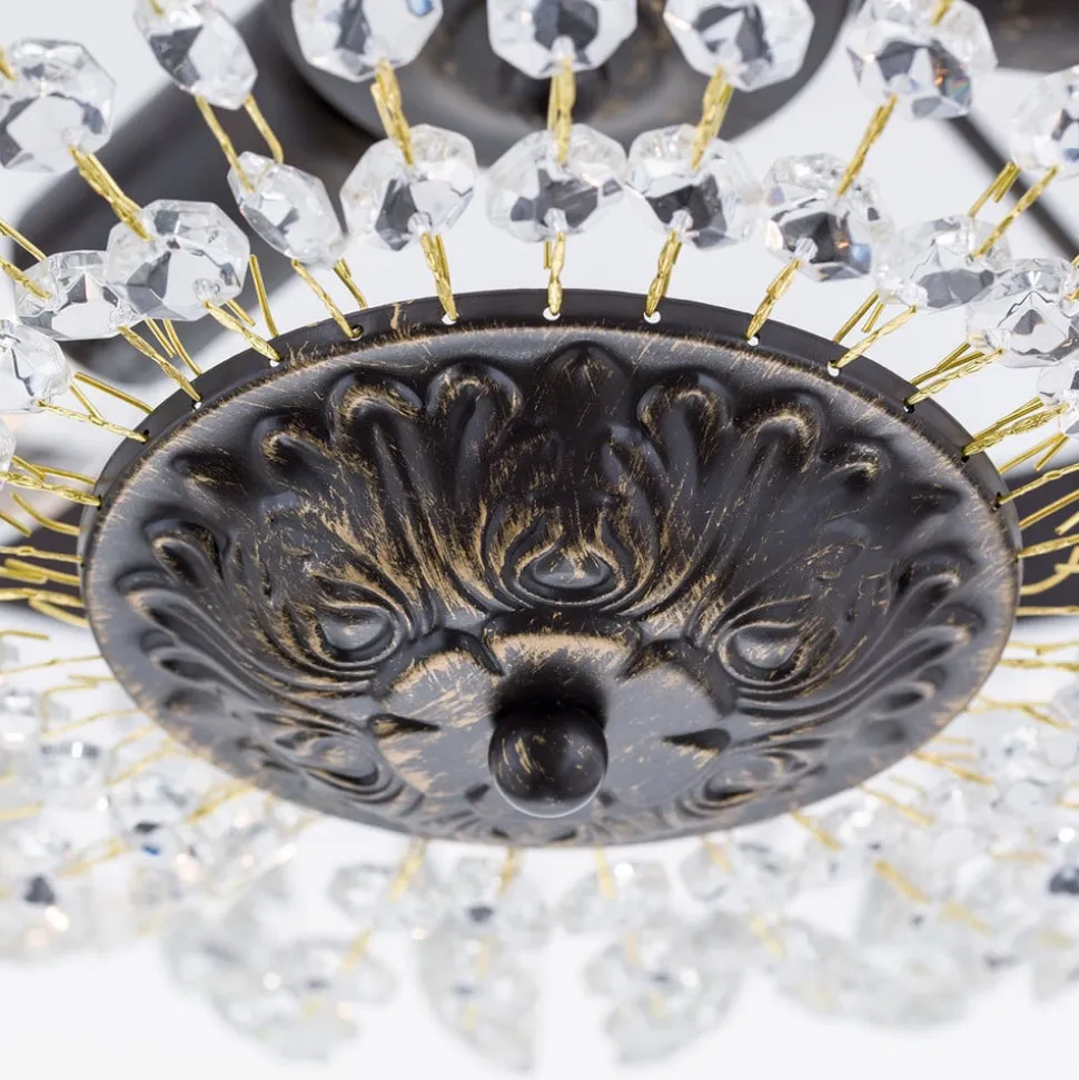 Arila loftlampe, krystalkæder, Ø 40 cm