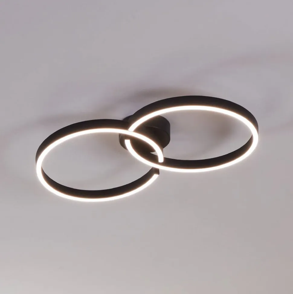 Armandolo LED-loftlampe, sort, længde 67 cm, CCT, RGB