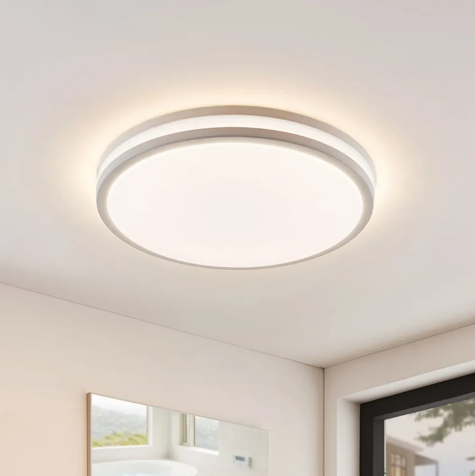 Arnim LED-loftlampe, hvid, plast, Ø 49 cm, IP44