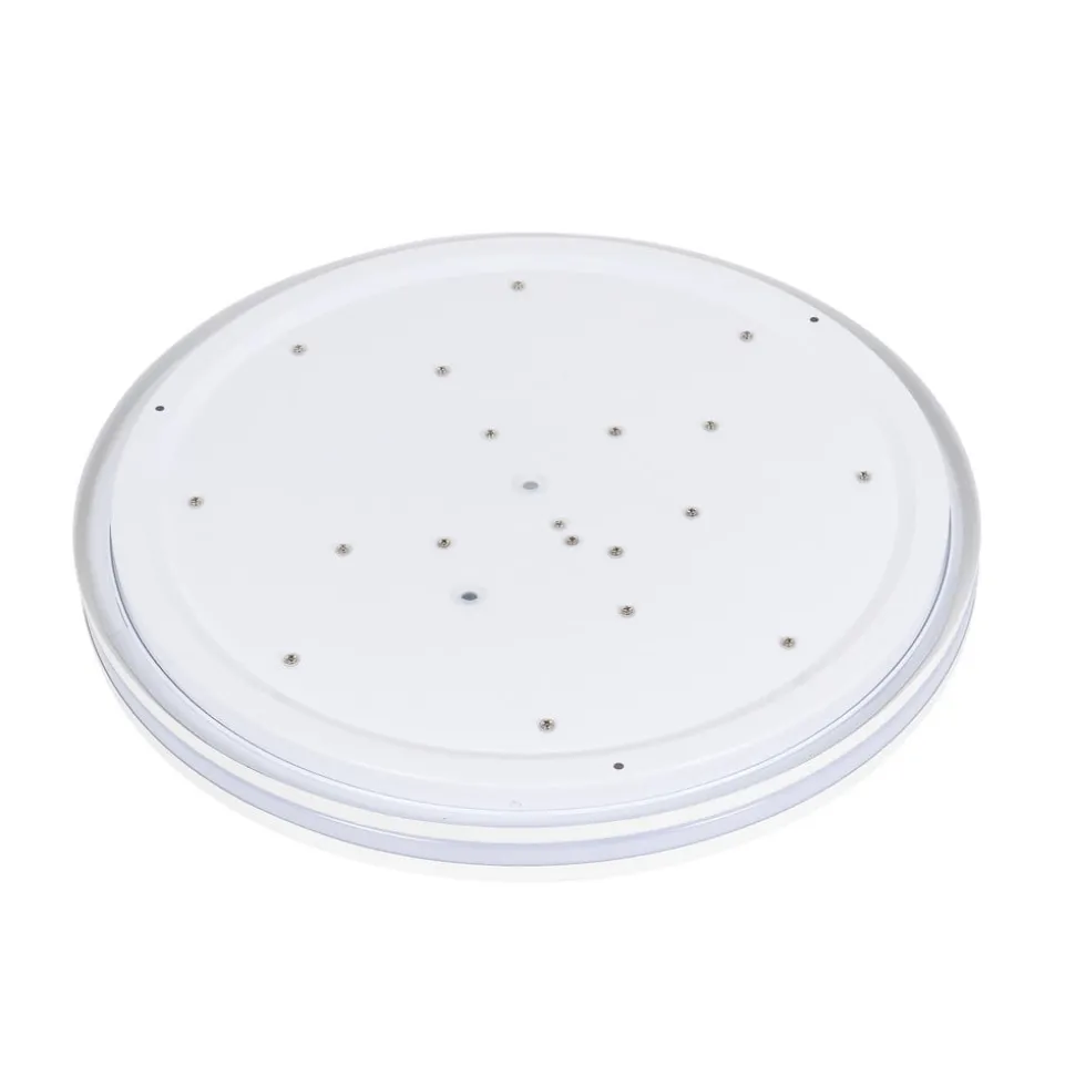 Arnim LED-loftlampe, hvid, plast, Ø 49 cm, IP44