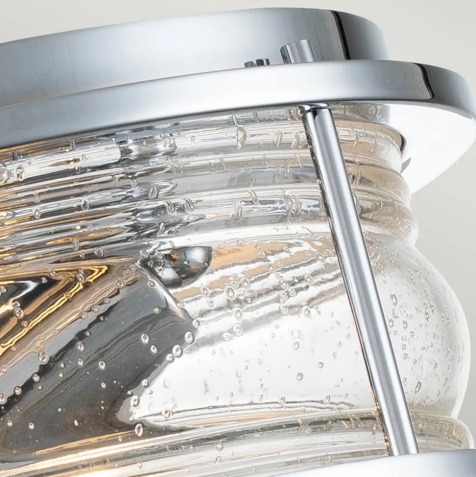Ashland Bay loftlampe til bad, Ø 30,5 cm, krom
