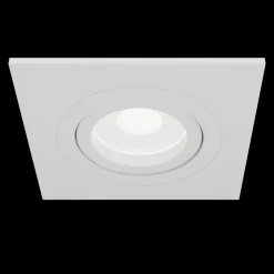 Atom indbygningsspot, GU10, hvid, kantet ramme