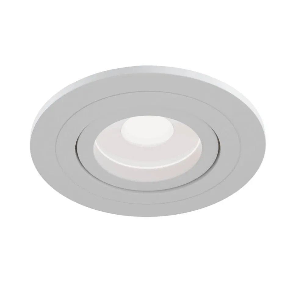 Atom indbygningsspot, GU10, hvid, rund ramme