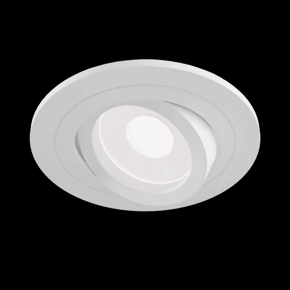 Atom indbygningsspot, GU10, hvid, rund ramme