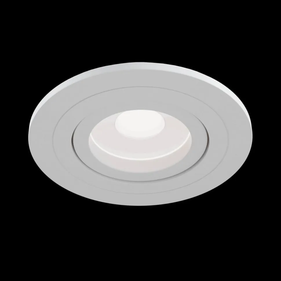 Atom indbygningsspot, GU10, hvid, rund ramme