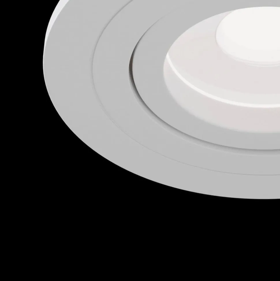 Atom indbygningsspot, GU10, hvid, rund ramme
