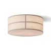 Audo loftlampe Hashira, naturfarve, hør, Ø 50 cm