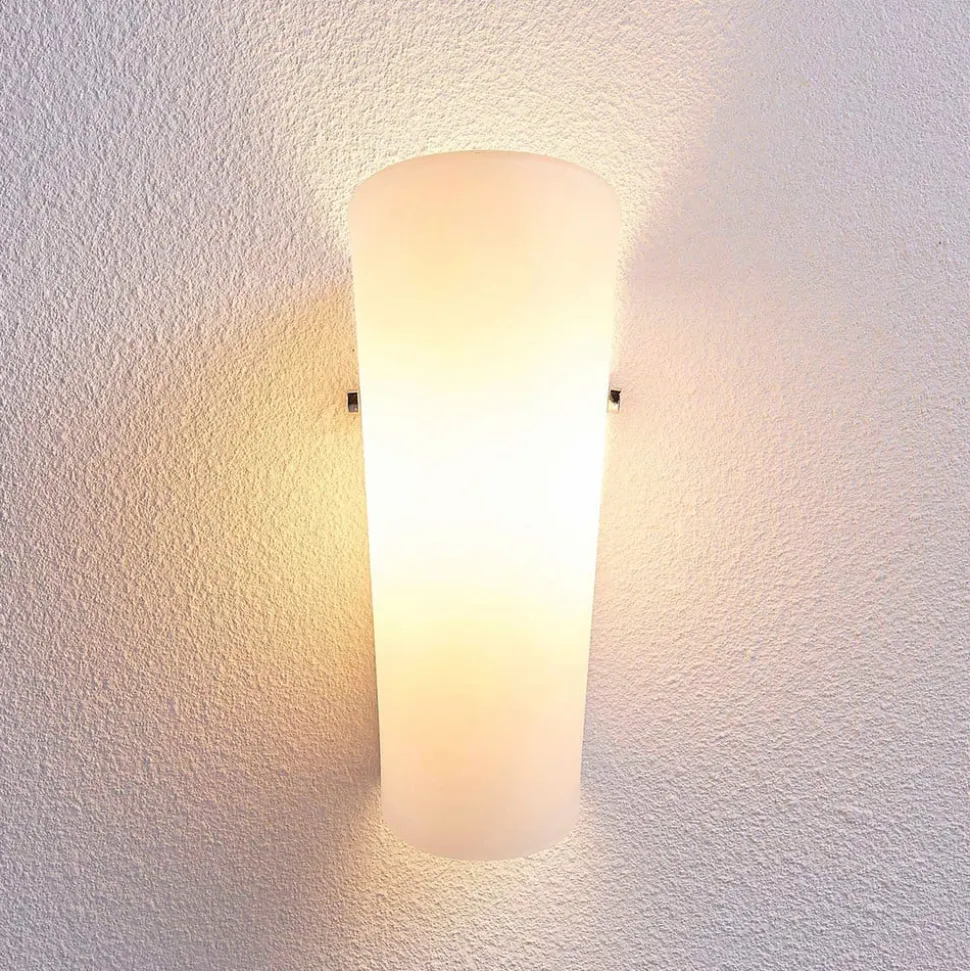 Aurora - elegant væglampe med glasskærm