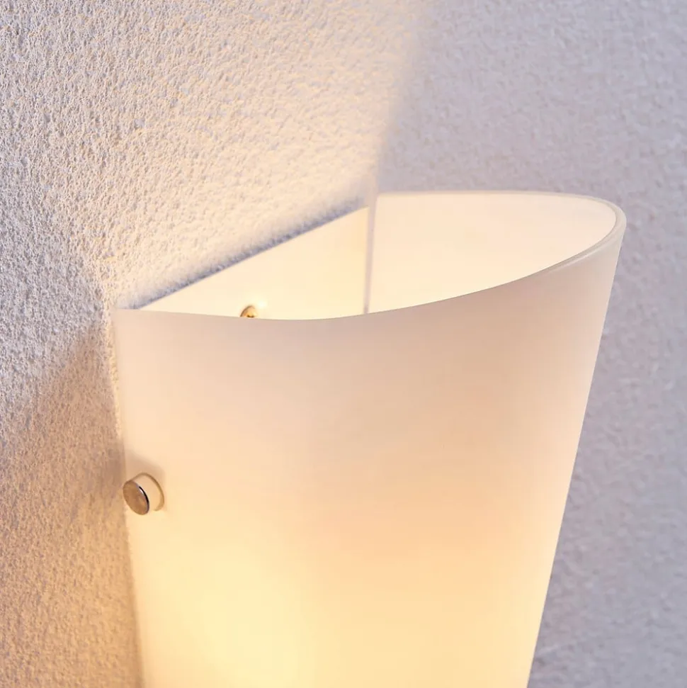 Aurora - elegant væglampe med glasskærm