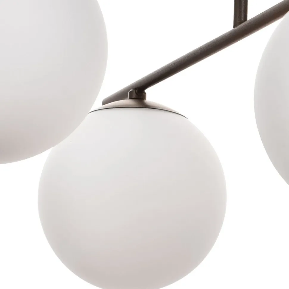Aurora loftlampe, brun, Ø 50 cm, 4 lyskilder, glas, E14