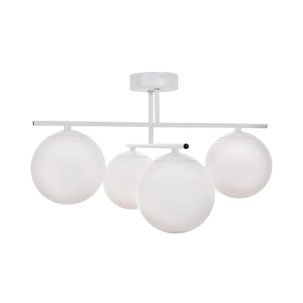 Aurora loftlampe, hvid, Ø 50 cm, 4 lyskilder, glas, E14