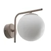 Aurora væglampe, beige, glas, 17 cm høj, kugle, E14