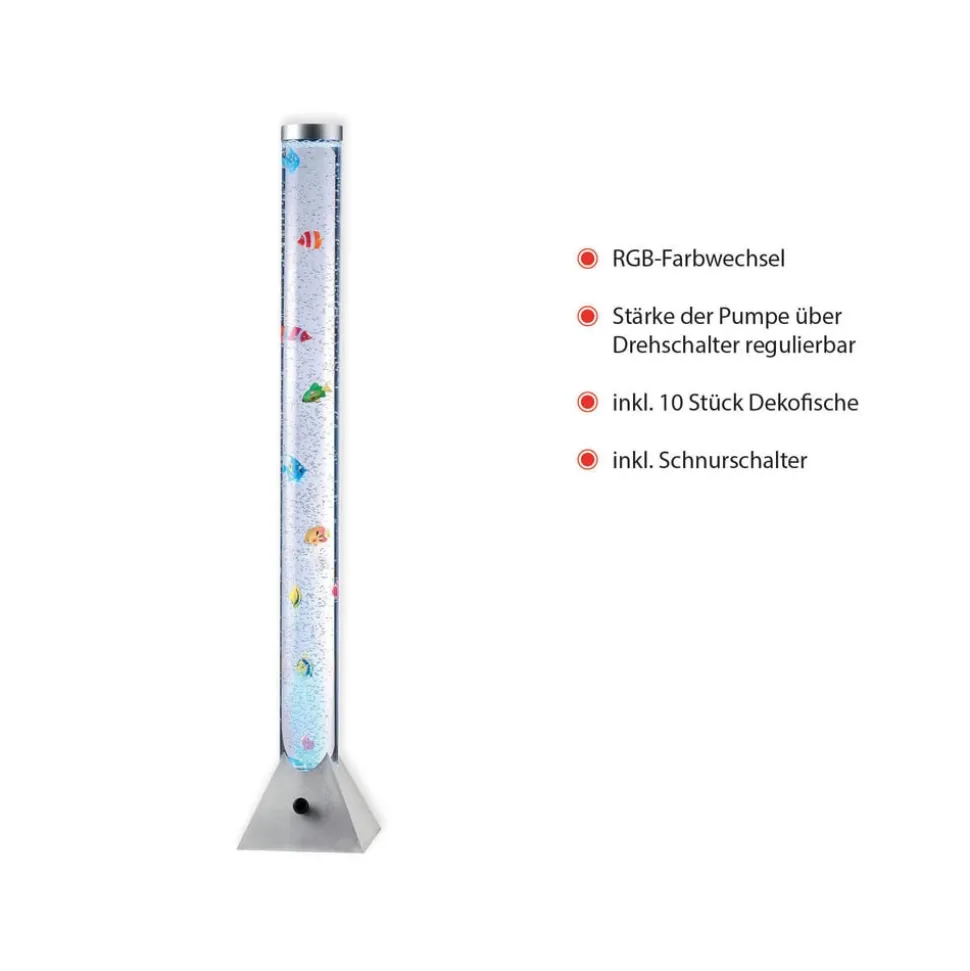 Ava vandsøjle med LED’er og fisk, højde 120cm