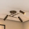 Axion loftlampe, 3 lyskilder, titanfarvet, stål