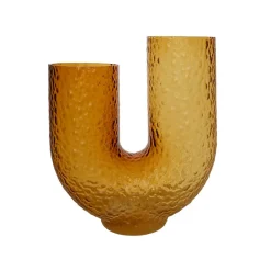 AYTM Arura-vase, ravfarvet, højde 40 cm, bredde 34 cm, glas