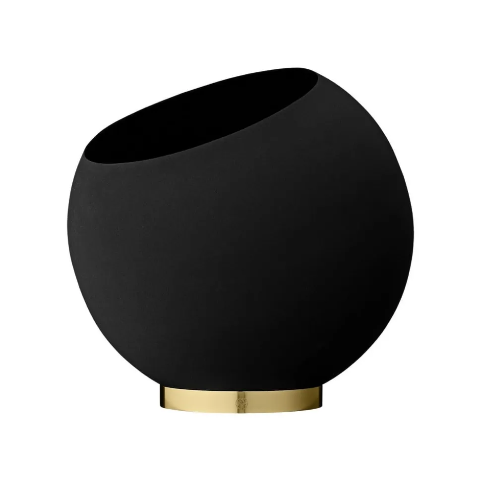 AYTM Globe urtepotte, Ø 37 cm, sort, aluminium, stål