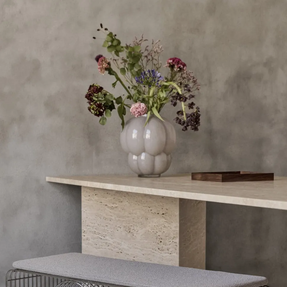 AYTM Uva-vase, Ø 20 cm, duegrå, glas, mundblæst