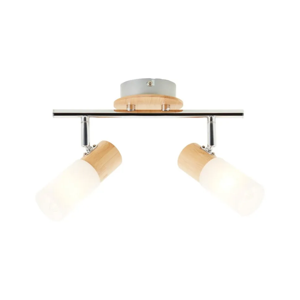 Babsan loftspot, længde 27,5 cm, lyst træ, 2 lyskilder.