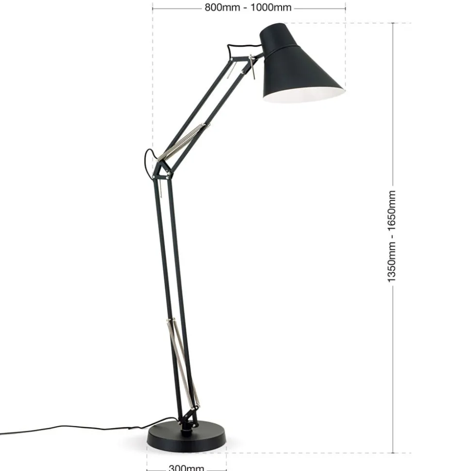 Bachelor gulvlampe med justerbare led