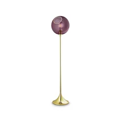 Ballroom gulvlampe, lilla, glas, mundblæst, dæmpbar