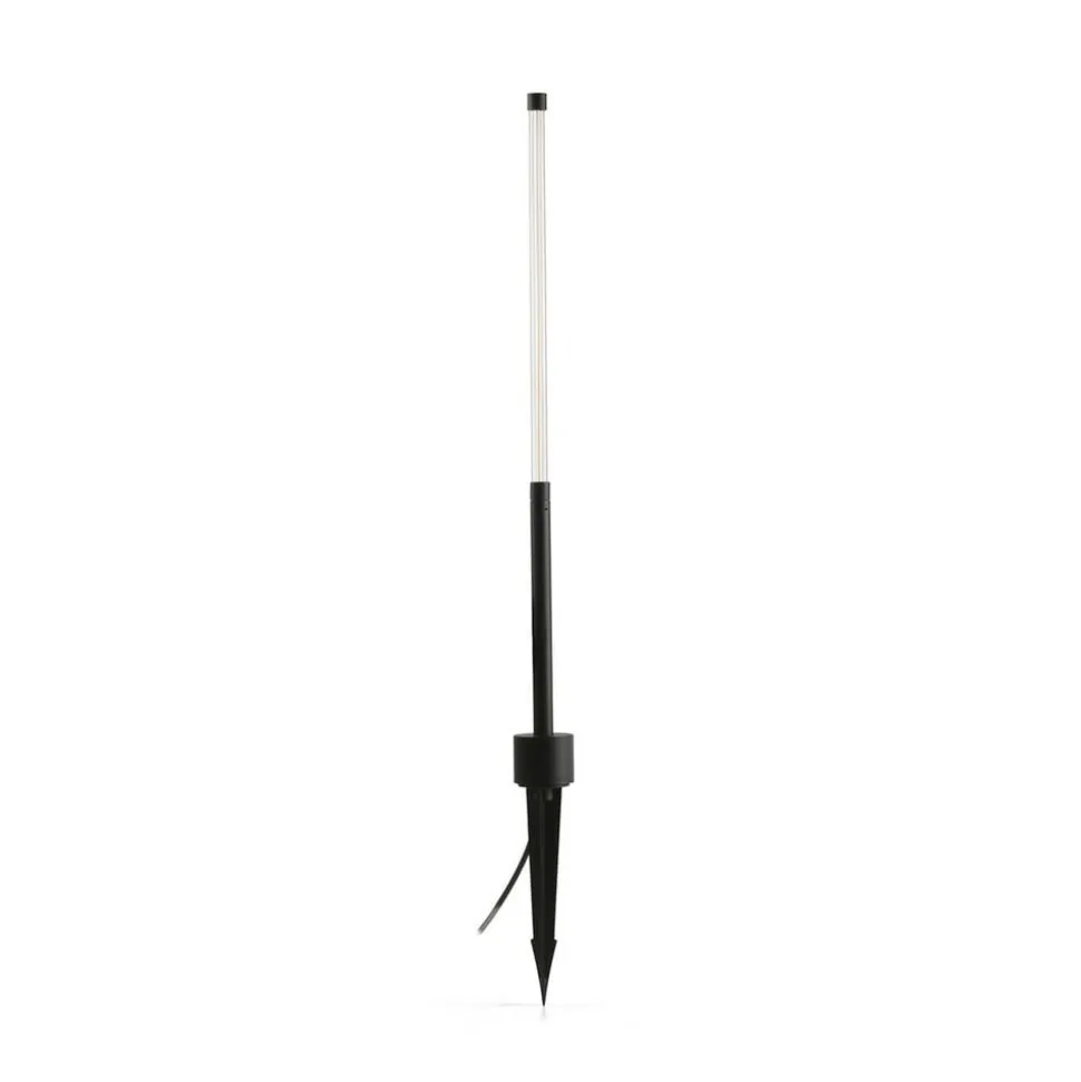 Bambou 1068 LED lampe med jordspyd, sort, aluminium/glas, højde 80 cm