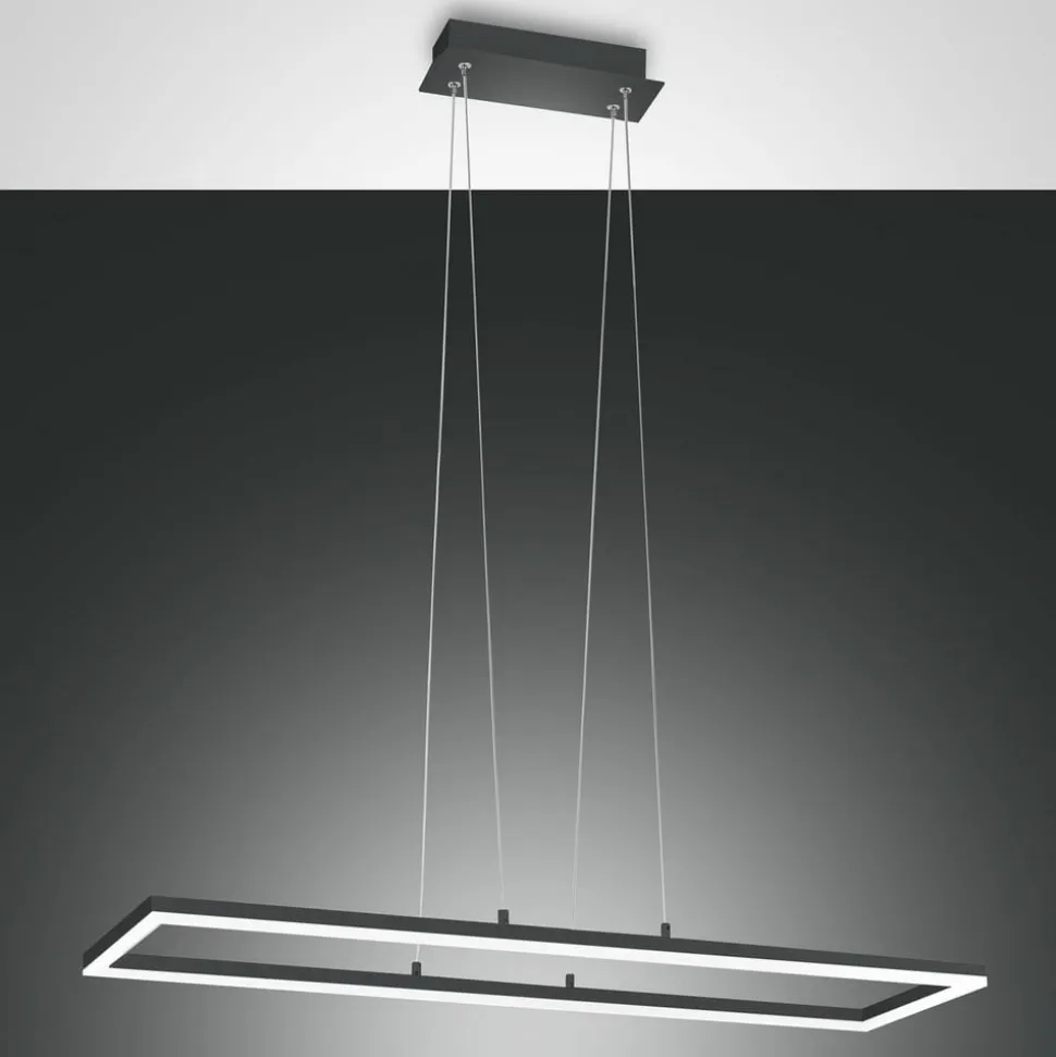 Bard LED-hængelampe, 92x32 cm, antracit
