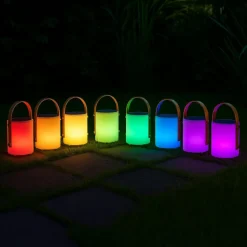 Bari LED-akku-lampe, solar, fjernbetjening