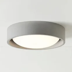 Beacon loftlampe Uno, grå, beton, Ø 27 cm, GX53