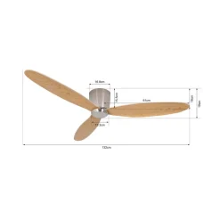 Beacon loftventilator Airfusion Radar teak Ø 132 cm lydsvag