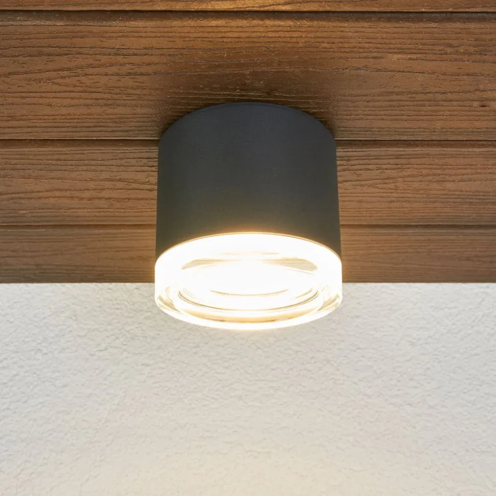 BEGA 66056K3 udendørs loftlampe, grafit 3.000K 62°