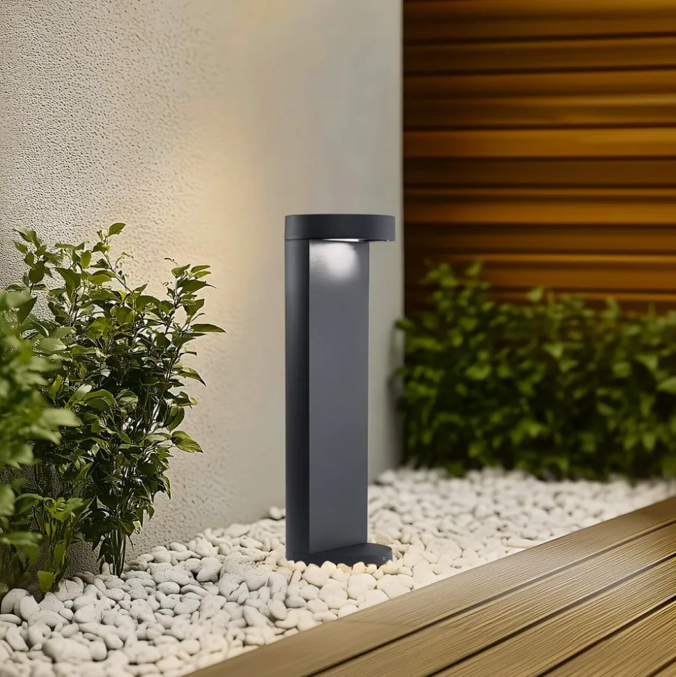 Bega LED-sokkellampe 84749, grafit, støbt aluminium, glas
