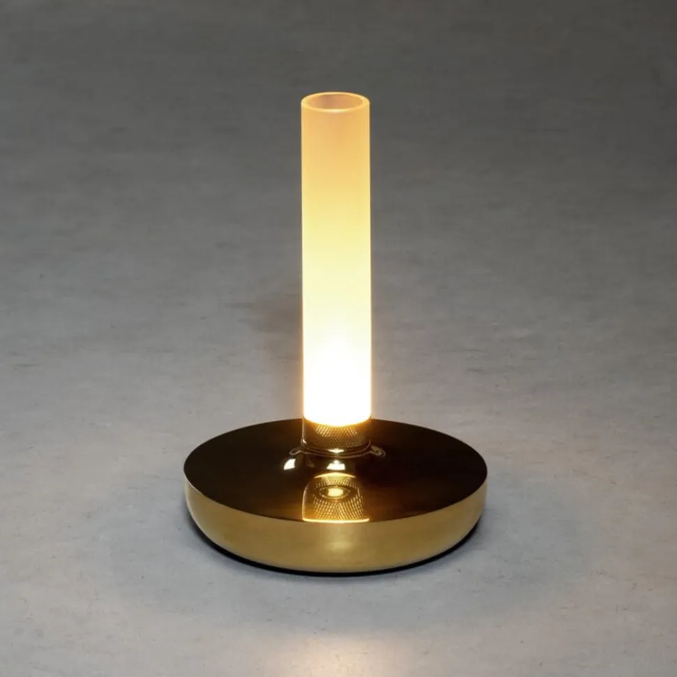 Biarritz LED-bordlampe, IP54, batteri, CCT, guld