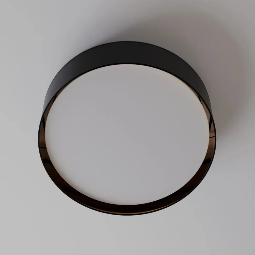 Bilbao loftslampe, sort/guld, Ø 60 cm