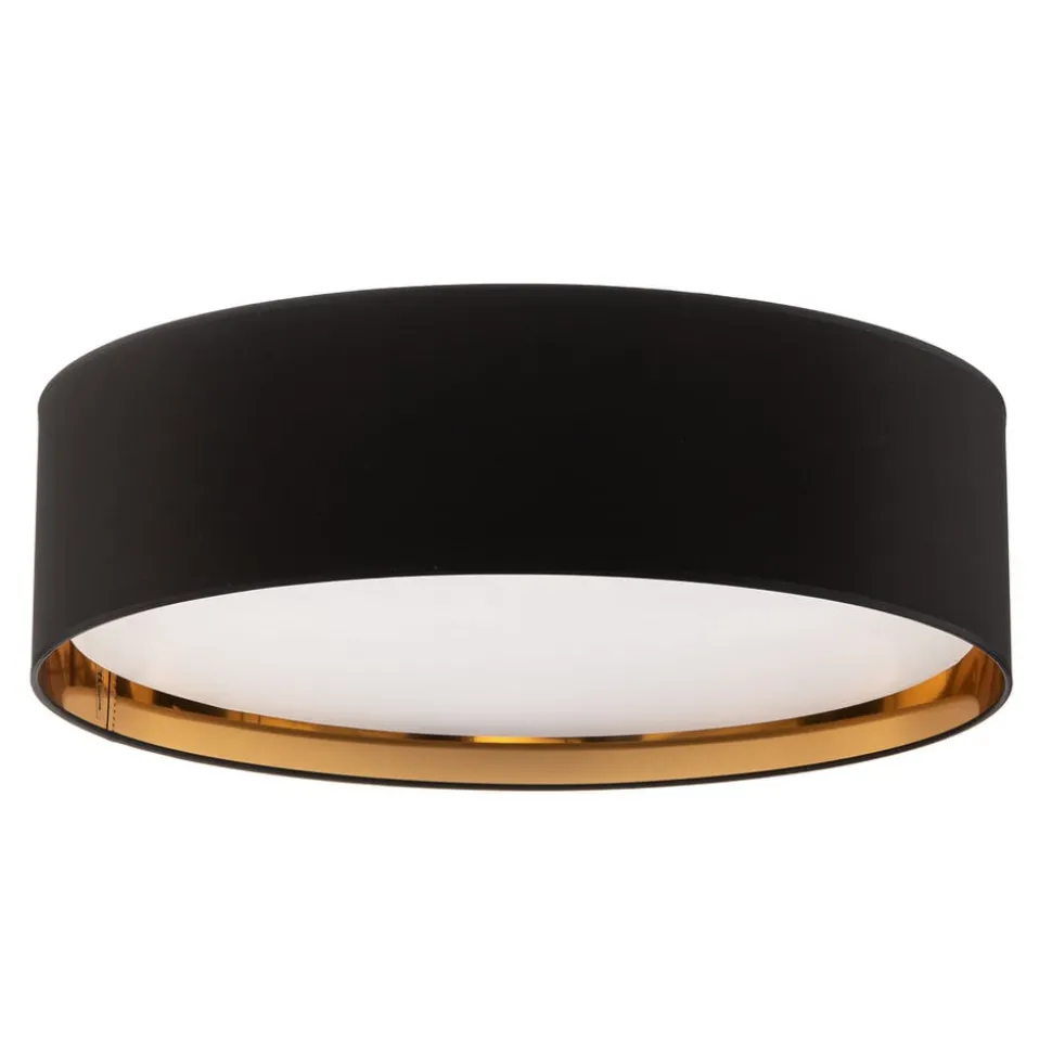Bilbao loftslampe, sort/guld, Ø 60 cm