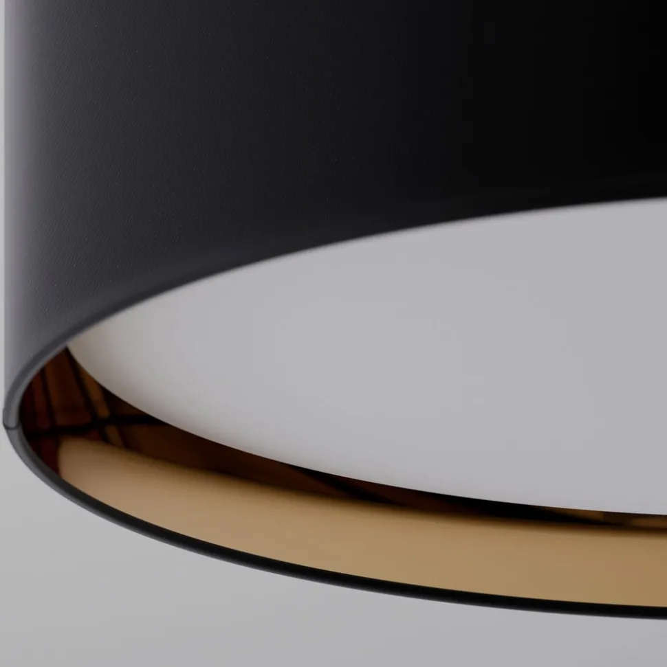 Bilbao loftslampe, sort/guld, Ø 60 cm