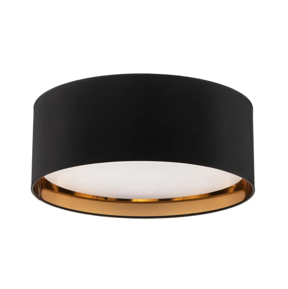 Bilbao loftslampe, sort/guld, Ø 45 cm