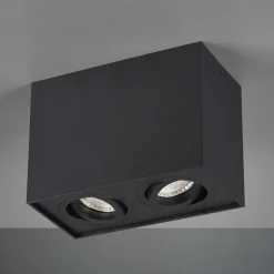 Biscuit loftlampe, 2 lyskilder, sort