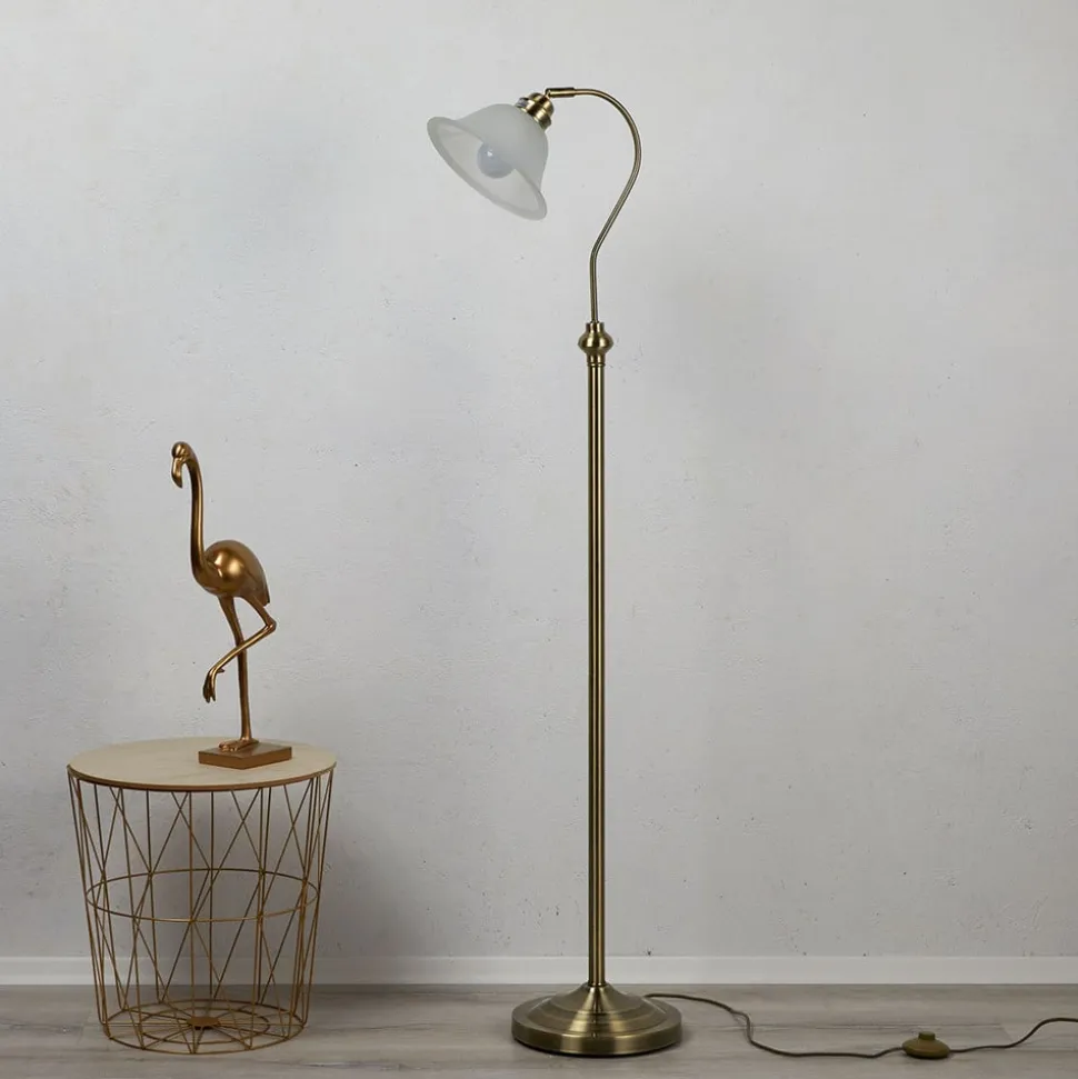 BJANE fortryllende gulvlampe, patineret messing