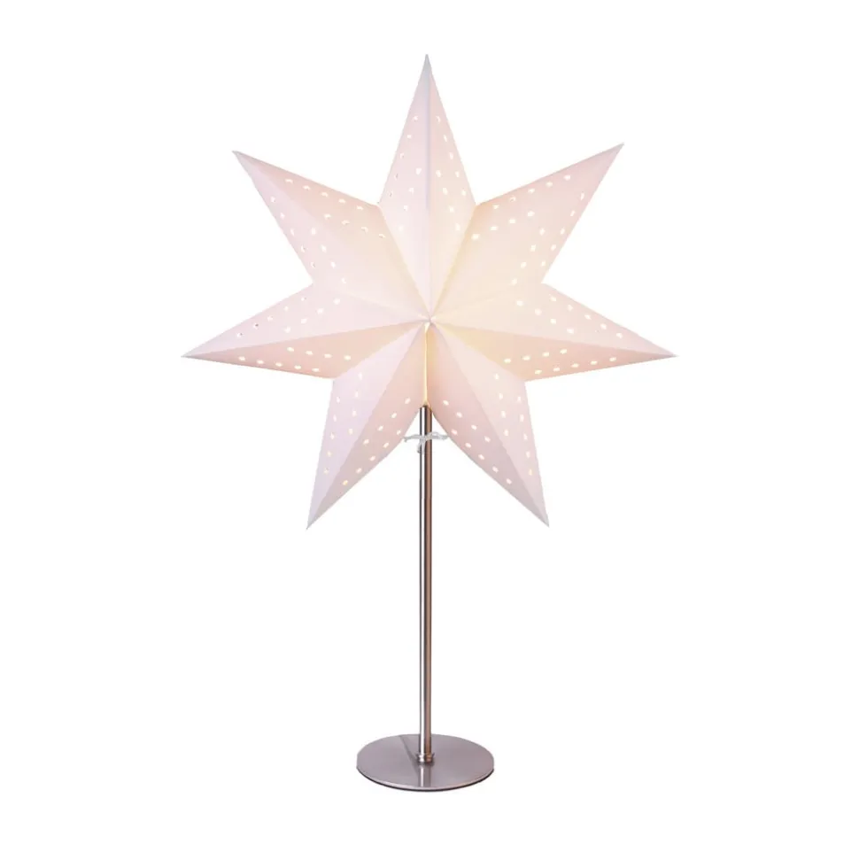 Bobo bordlampe, hvid, papirstjerne, højde 51 cm, E14