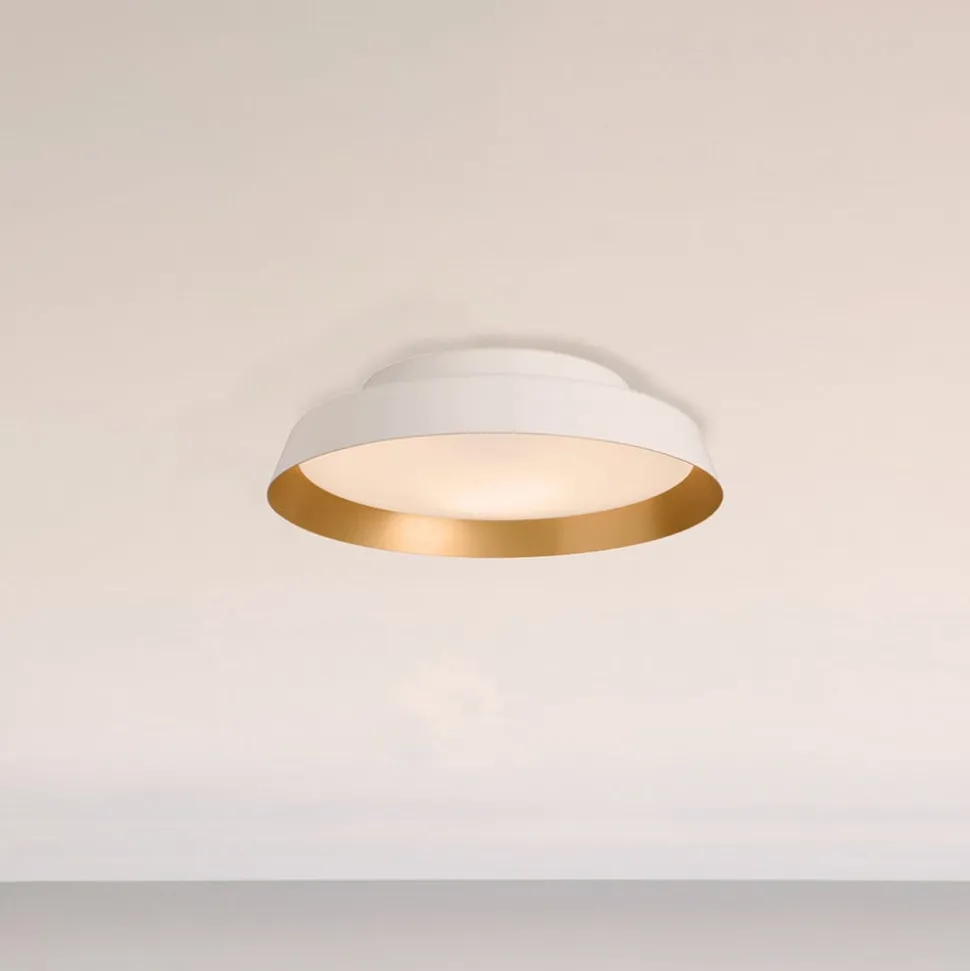 Boop! LED udendørs loftlampe Ø37cm hvid/guld