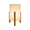 Bordlampe 3193, træ, hørtekstil, højde 32 cm