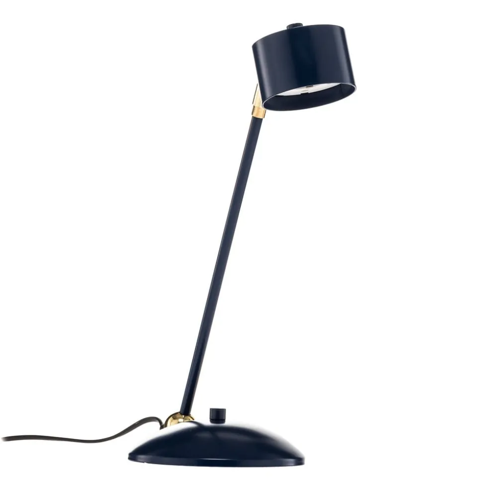 Bordlampe Arena i blå og guld