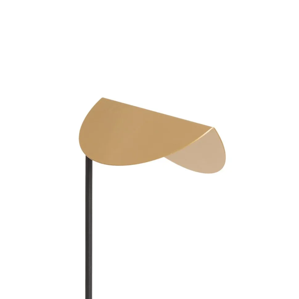Bordlampe Corner, sort/guld, højde 57 cm, E14